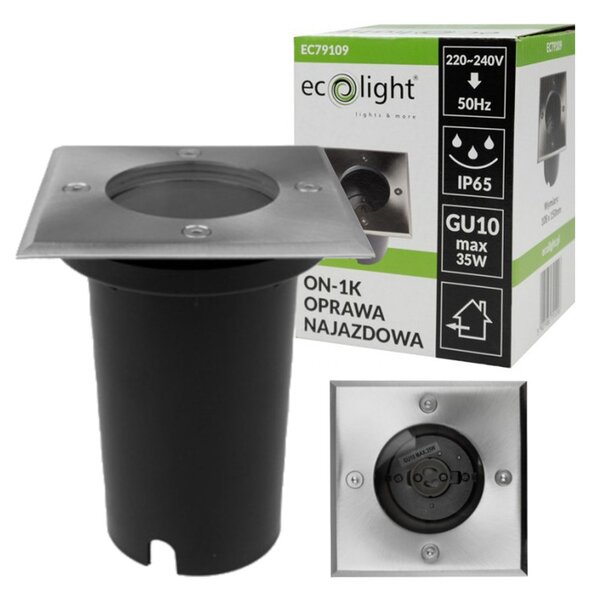 2x LED záhradné zapustené svietidlo GU10 230v do betónových kociek