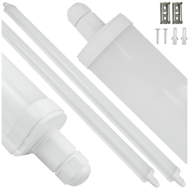 2X LED svietidlo hermetické 120cm 60W 6600lm 4000k IP65