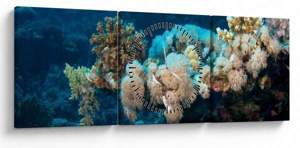Obraz - V oceáne (s hodinami) (90x30 cm)