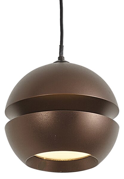 Moderný koľajnicový systém so 6 bodovými svetlami a 4 závesnými svetlami Easylift tmavý bronz 1-fázový - Slimline Uzzy Tira