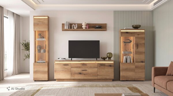 SKRINKA POD TV, farba duba, 180/64,4/44,6 cm Hom`in - TV nábytok