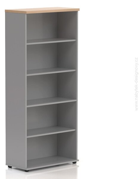 NABYTOK-DIZAJNOVY.SK - Kancelársky regál KOMFORT, 80×38,5×183,5 cm, bez dverí, calvados – S580 03