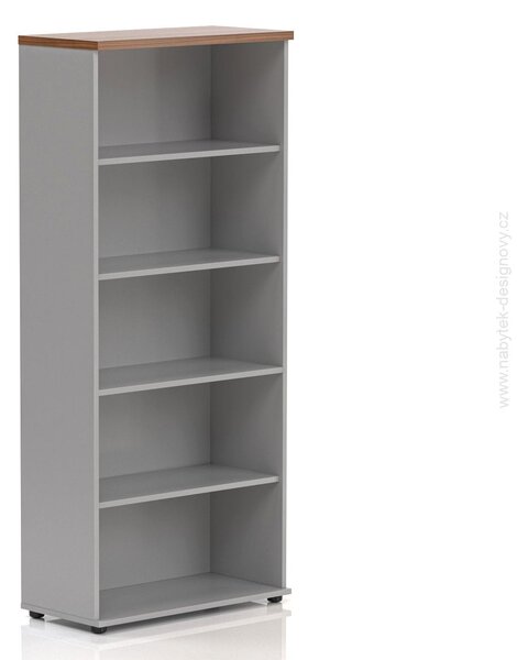NABYTOK-DIZAJNOVY.SK - Kancelársky regál KOMFORT, 80×38,5×183,5 cm, bez dverí, calvados – S580 03