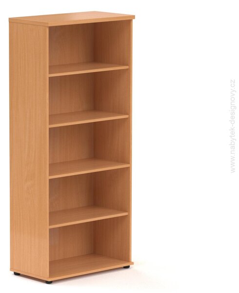 NABYTOK-DIZAJNOVY.SK - Kancelársky regál KOMFORT, 80×38,5×183,5 cm, bez dverí, calvados – S580 03