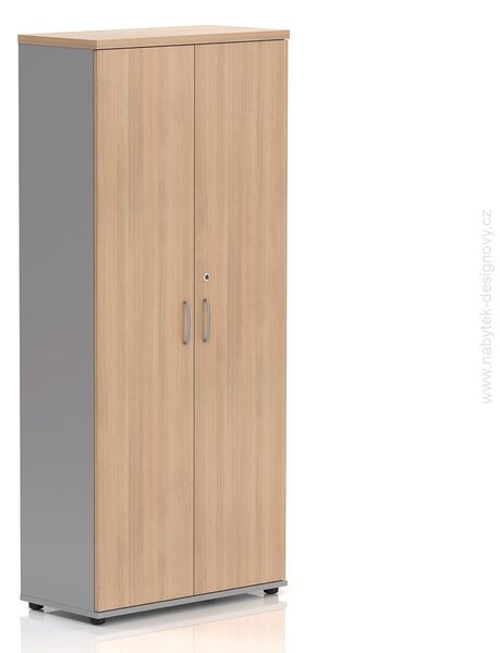 NABYTOK-DIZAJNOVY.SK - Kancelárska skriňa KOMFORT, 80×38,5×183,5 cm, dvere 5/5, javor – S585 12