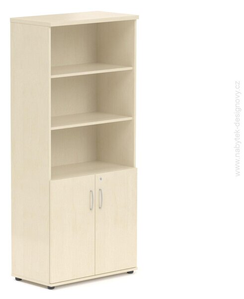 NABYTOK-DIZAJNOVY.SK - Kancelárska skriňa KOMFORT, 80×38,5×183,5 cm, dvere 2/5, javor – S582 12