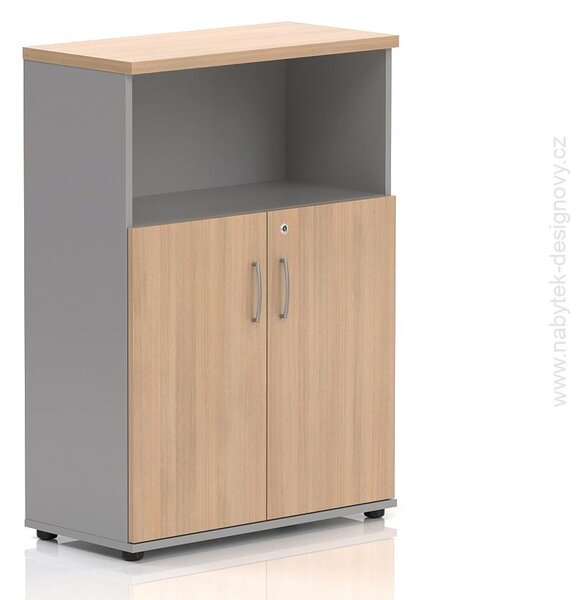NABYTOK-DIZAJNOVY.SK - Kancelárska skriňa KOMFORT, 80×38,5×113 cm, dvere 2/3, buk – S382 11