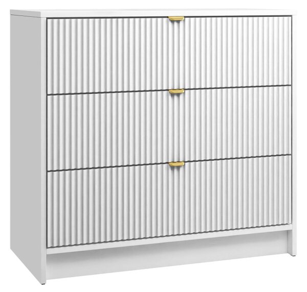 Mirjan24 Komoda Razimo 3SZ, Farby: Biely velvet 5903211293986