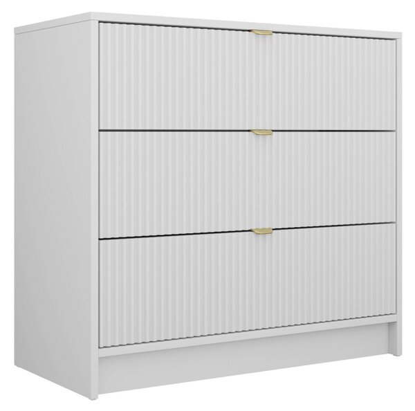 Mirjan24 Komoda Razimo 3SZ, Farby: Biely velvet 5903211293986