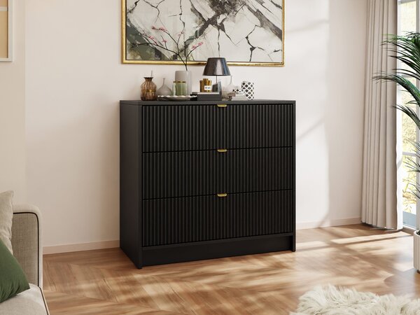 Mirjan24 Komoda Razimo 3SZ, Farby: Biely velvet 5903211293986