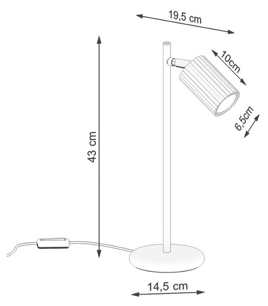 Stolová lampa v zlatej farbe (výška 43 cm) Gleam – Sollux