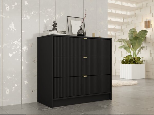 Mirjan24 Komoda Razimo 3SZ, Farby: Biely velvet 5903211293986
