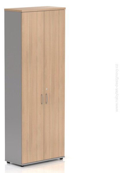 NABYTOK-DIZAJNOVY.SK - Kancelárska skriňa KOMFORT, 80×38,5×218,5 cm, dvere 5/5, buk – S686 11