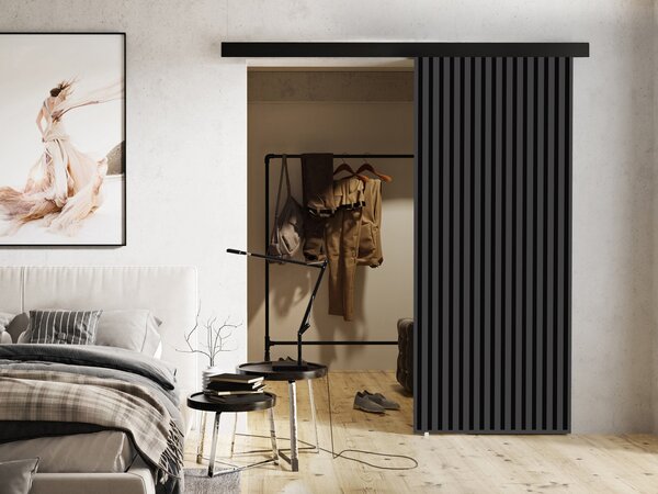 Mirjan24 Interiérové posuvné dvere Boxdis 80, Farba:: Grafit antracit/Čierna 5903211125874