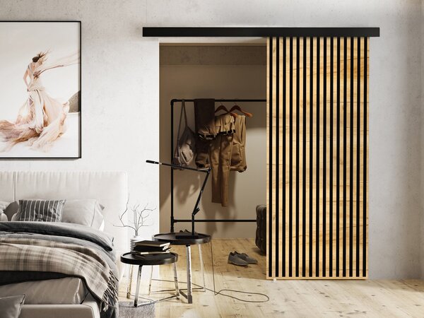 Mirjan24 Interiérové posuvné dvere Boxdis 80, Farba:: Grafit antracit/Čierna 5903211125874