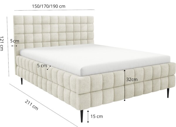 MEBLINE Čalúnená posteľ ARDEN N 140x200 #personalizuj