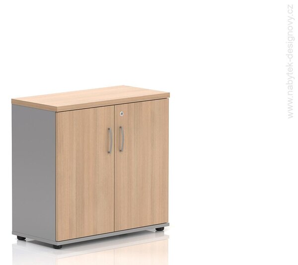 NABYTOK-DIZAJNOVY.SK - Kancelársky regál KOMFORT, 80×38,5×76 cm, dvere 2/2, buk – SB282 11