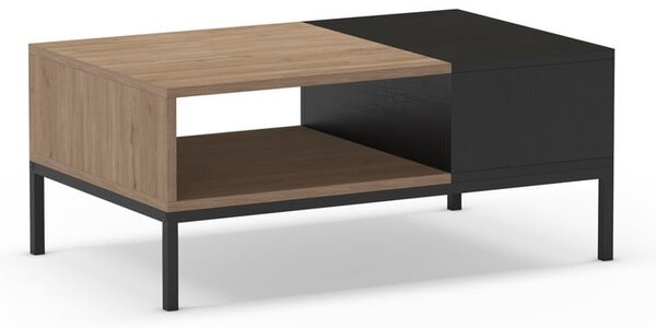 Konferenčný stolík v čierno-prírodnej farbe 56x90 cm Cailin – Marckeric