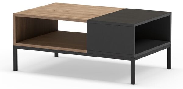 Konferenčný stolík v čierno-prírodnej farbe 56x90 cm Cailin – Marckeric