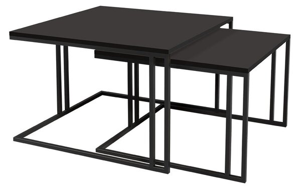 Mirjan24 Set dvoch konferenčných stolíkov Froyw, Farba: Čierna/arktická biela 5903211310508