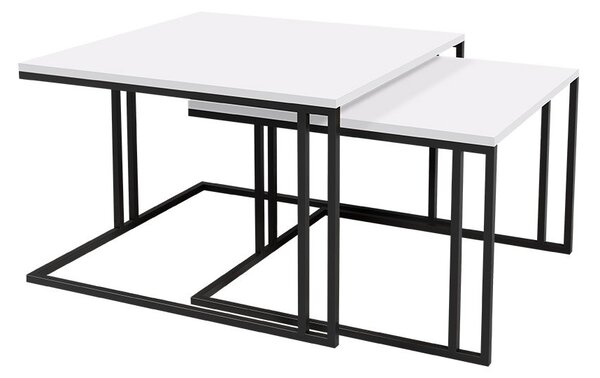 Mirjan24 Set dvoch konferenčných stolíkov Froyw, Farba: Čierna/arktická biela 5903211310508