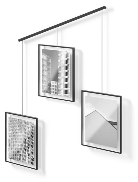 Čierne kovové rámčeky na stenu v súprave 3 ks 73x82 cm Exhibit – Umbra