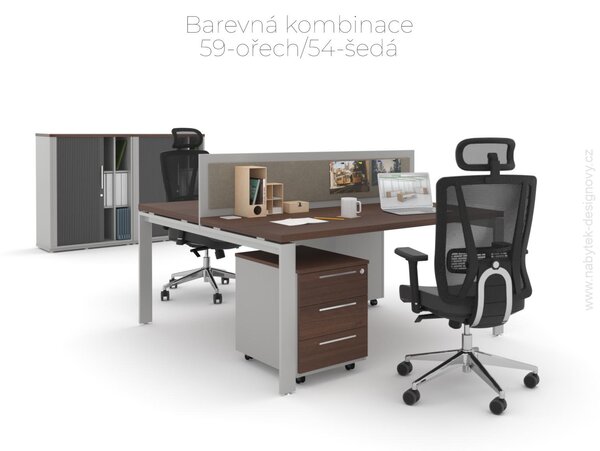 Kancelárska zostava EPIC Z39 U, voliteľná dĺžka stola 360cm (Zostava pre 6 osôb)