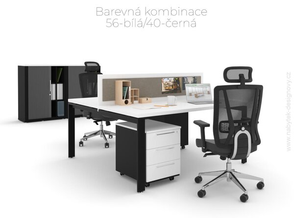 Kancelárska zostava EPIC Z39 U, voliteľná dĺžka stola 360cm (Zostava pre 6 osôb)