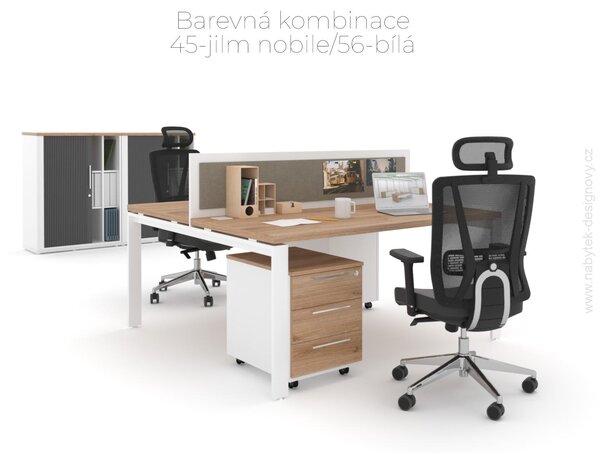Kancelárska zostava EPIC Z39 U, voliteľná dĺžka stola 360cm (Zostava pre 6 osôb)