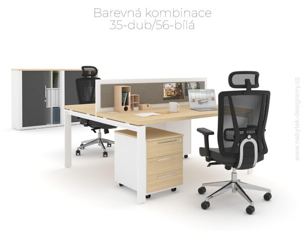 Kancelárska zostava EPIC Z39 U, voliteľná dĺžka stola 360cm (Zostava pre 6 osôb)