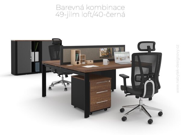 Kancelárska zostava EPIC Z39 U, voliteľná dĺžka stola 360cm (Zostava pre 6 osôb)