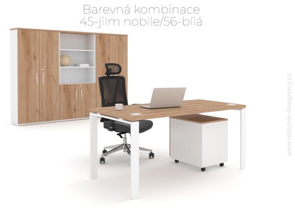 Skriňa kancelárska EPIC, 1 polica, šírka 80 cm, výška 38,9 cm (Kancelárska skriňa s 1 policou, výškou 38,9 cm a šírkou 80 cm, dvere krídlové)