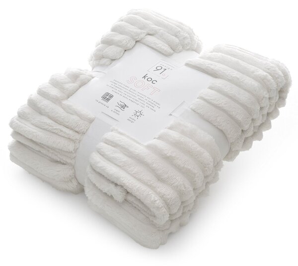 DEKA Z MIKROFLANELU SOFT 70X160 CM BIELA