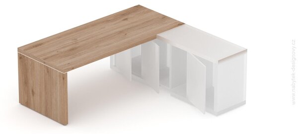 Manažérsky oporný stôl SOLID, 200cm (Manažérsky oporný stôl SOLID, 200cm, voliteľne s čelnou doskou)
