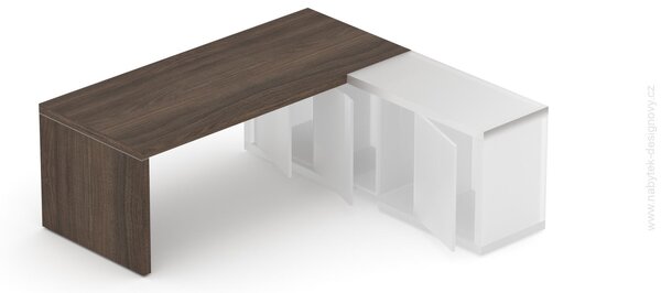 Manažérsky oporný stôl SOLID, 200cm (Manažérsky oporný stôl SOLID, 200cm, voliteľne s čelnou doskou)