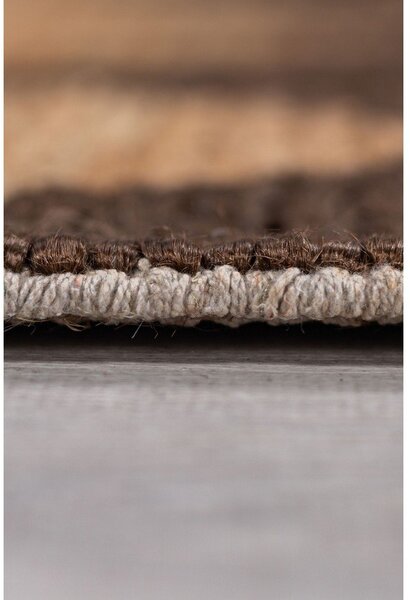 Hnedý/v prírodnej farbe ručne tkaný koberec s prímesou juty 120x170 cm Effie Diamond – Flair Rugs