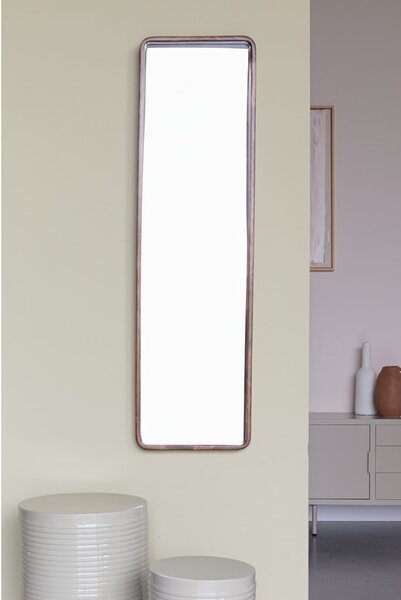 Nástenné zrkadlo s dreveným rámom 34x120 cm Nyko – White Label