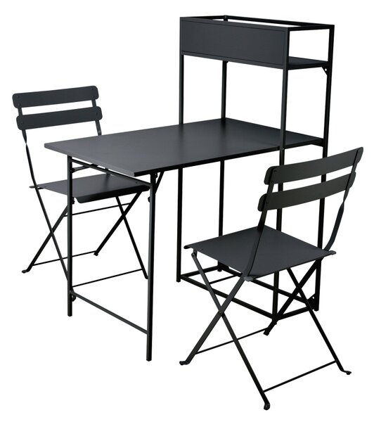 Mirjan24 Set záhradného nábytku Naviro, Farba:: čierna 5903211309090
