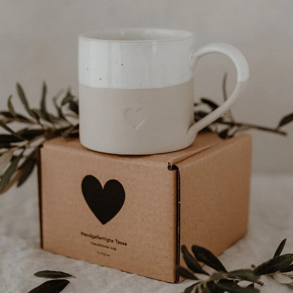 Kameninový hrnček Heart 400 ml