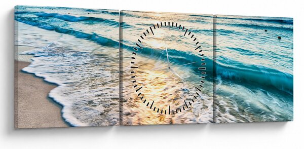 Obraz - More (s hodinami) (90x30 cm)