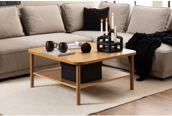 Konferenčný stolík v dekore duba v prírodnej farbe 90x90 cm Banbury – Actona