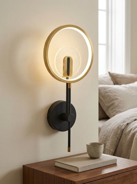 Nástenná LED lampa mosadzná čierna silikón kov svietidlo do kúpeľne moderný dizajn obývacia izba