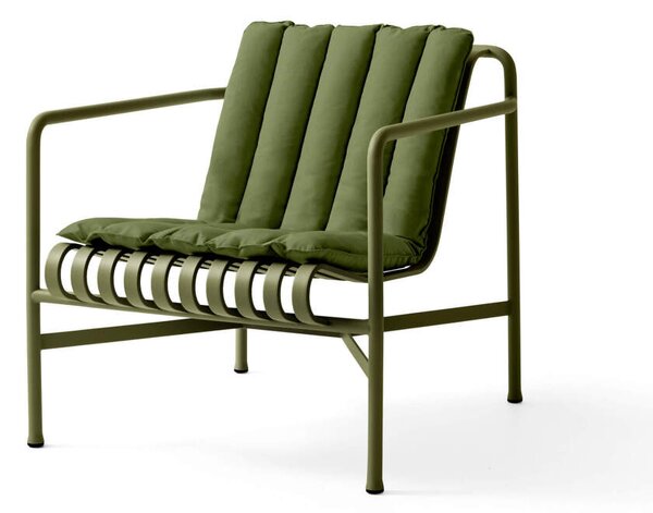 HAY Textilný podsedák Palissade Lounge Chair Low Soft Quilted Cushion, olive