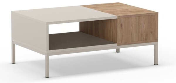Krémový konferenčný stolík 56x90 cm Cailin – Marckeric