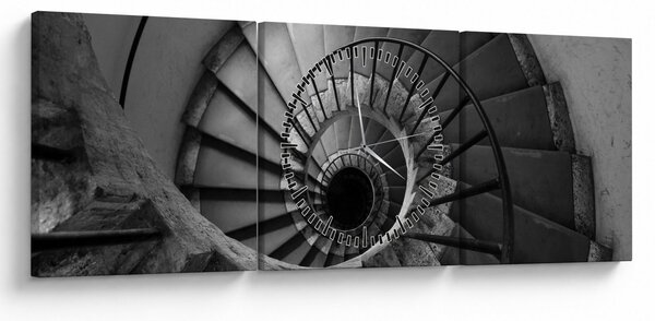 Obraz - Schodisko (s hodinami) (90x30 cm)