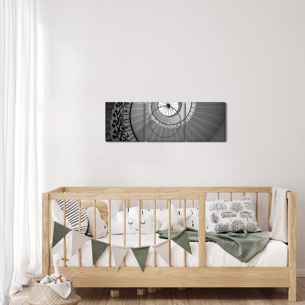 Obraz - Schodisko 2 (s hodinami) (90x30 cm)