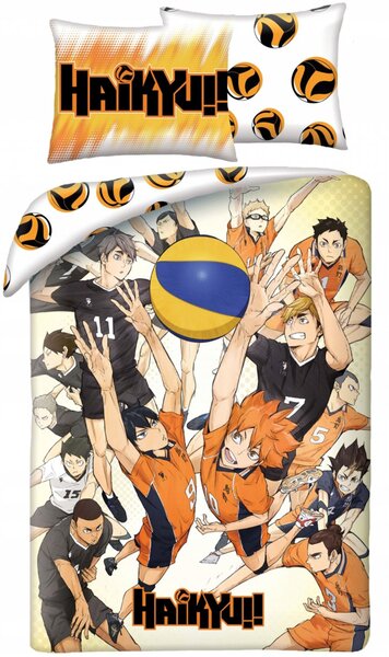 Posteľné obliečky z mikrovlákna Haikyu!! - motív Heroes - 70x90 cm + 140x200 cm