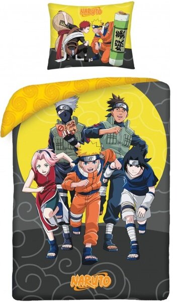 Bavlnené posteľné obliečky Naruto - motív Ninja tím - 100% bavlna - 70x90 cm + 140x200 cm