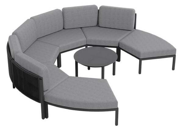 Garden Point Parana Corner 4 záhradný roh s pufmi antracit