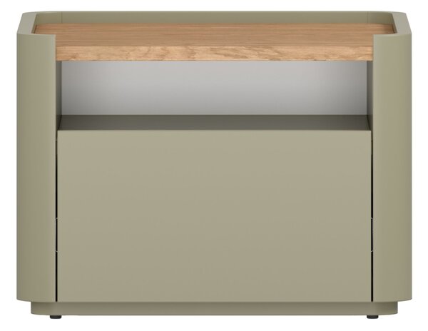 Nočný stolík Elivo 50 cm so zásuvkou - eukalyptus / dub baltic dune